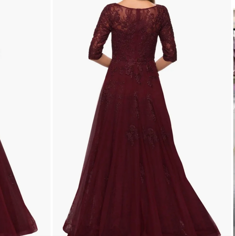 La Femme formal evening gown , size 10, wine color